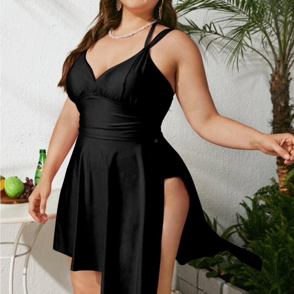 Solid One Piece Swimsuit